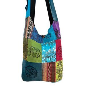 Yak & Yeti Crossbody Bag Patchwork Multi Color